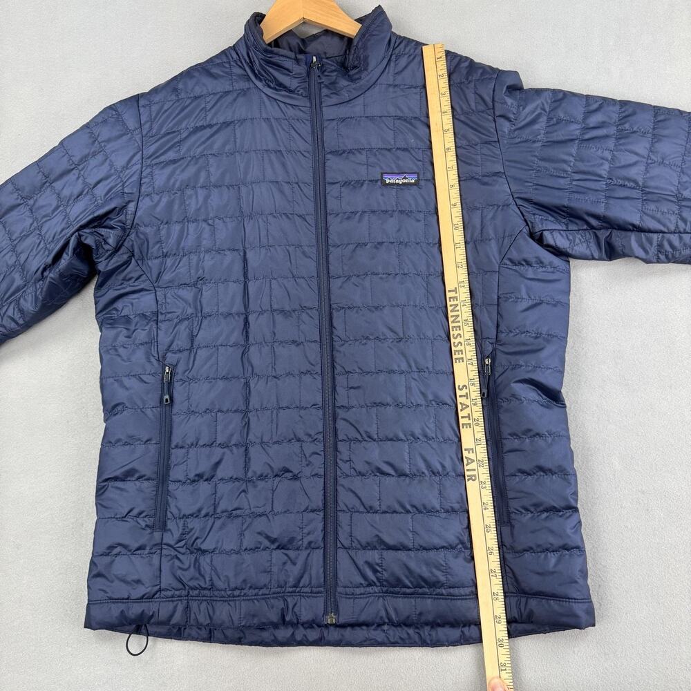 Patagonia Jacket Mens XL Blue Nano Puff Insulated Full Zip Hiking Outdoors - Picture 6 of 11